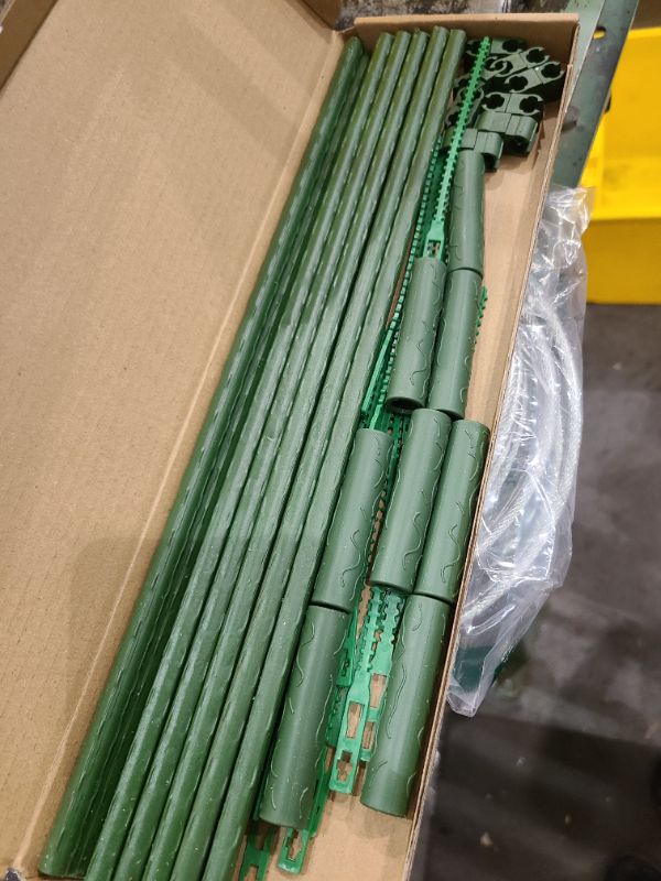 Photo 1 of 7Queen 48pcs Garden Stakes Kit: Includes 12 Sets of Fiberglass Plant Sticks Supports & Accessories for DIY 4ft, 5ft, 6ft, 7ft Stakes for Tomato, Vegetables, Indoor & Outdoor Gardening Supplies