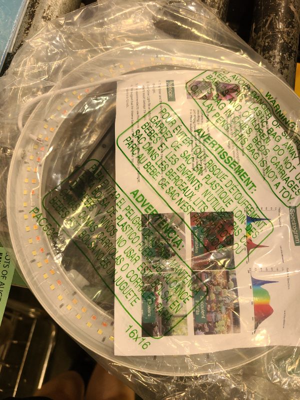 Photo 1 of 10" LED Ring Grow Lights for Indoor Plants, 160LEDs Full Spectrum Large Plant Light for Indoor Plants, Height Adjustable Growing Lamp with Auto On/Off Timer 3/9/12H, 9 Dimmable Brightness, White