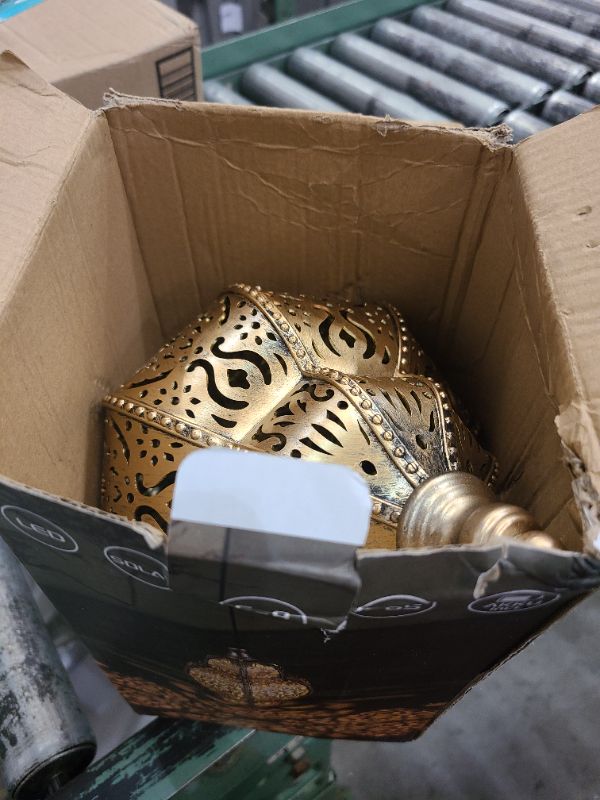 Photo 1 of AIINY Hanging Solar Lantern Outdoor Decor, Moroccan Solar Lights for Outside Garden Decorations, Waterproof Solar Lanterns Garden Gifts for Mom, Women, Patio, Yard Ornament, Gold