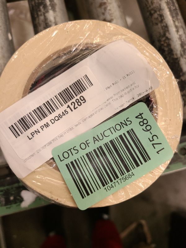 Photo 1 of 3M General Use 201+ Masking Tape - 4 in. (W) x 180 ft. (L) Crepe Masking Tape Roll with Solvent Free Rubber Adhesive