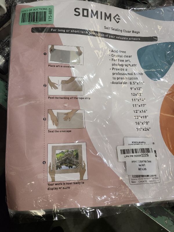 Photo 1 of 50 Pack Acid-Free Crystal Clear Sleeves Storage Bags for 12x12 Art Prints/Pictures/Photos/Framing Mat Mattes(12 2/5"x12 2/5"))