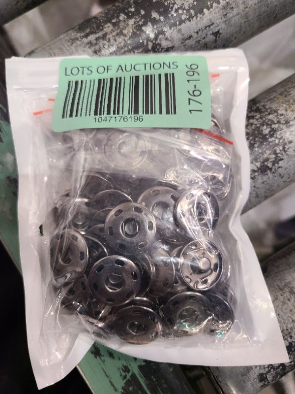 Photo 1 of 50 Sets Sew-on Snap Buttons, Metal Snaps Fasteners Press Studs Buttons for Sewing Clothing, 3/4" 19mm(Gun Black)