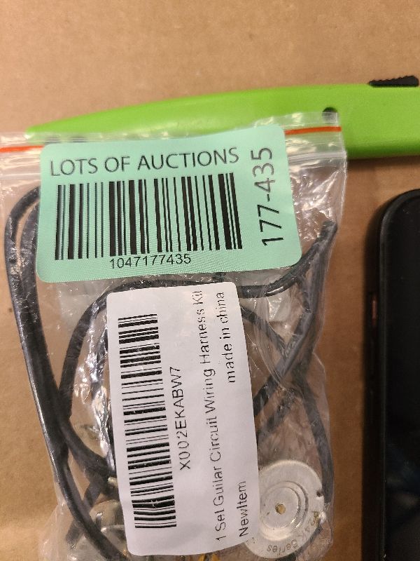 Photo 1 of 1 Set Guitar Circuit Wiring Harness Kit with 2 Pieces A500k B500K Pots and 1 Piece 3 Way Toggle Switch fit for LP Electric Guitar (A)