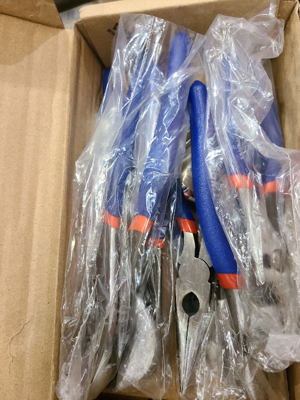 Photo 1 of 7-piece WORKPRO Pliers Set with Groove Joint, Long Nose, Slip Joint, Linesman, and Diagonal Pliers for DIY & Home Use