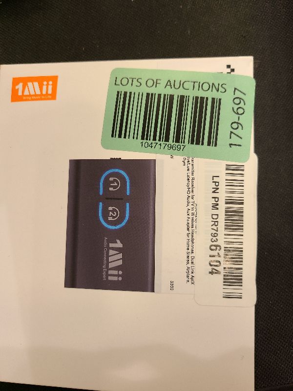 Photo 1 of 1Mii Bluetooth 5.3 Transmitter Receiver for TV to Wireless Headphones, Dual Link AptX Adaptive/Low Latency/HD Audio, Aux Adapter for Home Stereo, Airplane, Boat, Gym