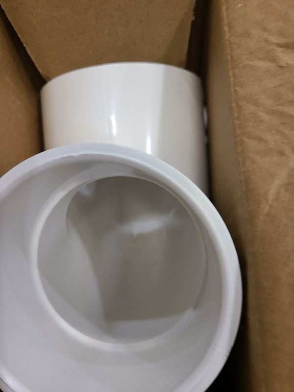 Photo 1 of 3 Inch 90 Degree Right Angle PVC Pipe Elbow - SCH40 (Socket x Socket) 3" PVC Fitting Connectors for DIY Shelf Garden Support
