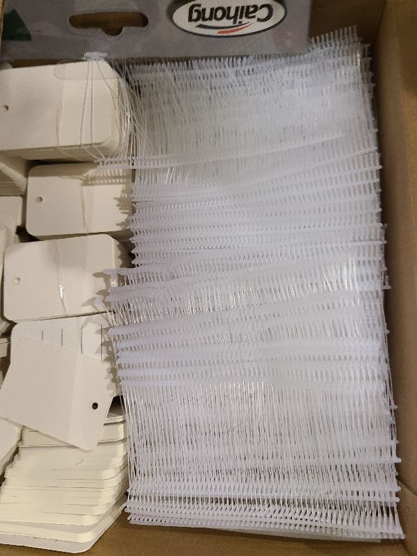 Photo 1 of 6006 Pcs Clothes Garment Tag, Tagging Gun for Clothing with 6 Needles Attacher Garment Tag Price Tags 2 Inch Standard Plastic Fasteners Barbs Clothing Paper Size Name Style Steel