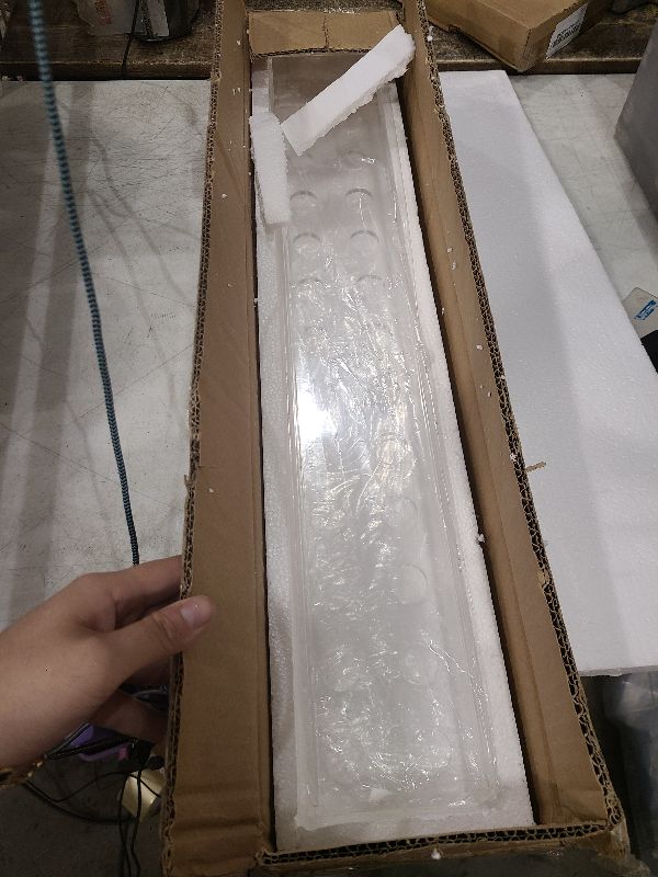 Photo 1 of Acrylery™ 24 Inches Long Acrylic Flower Vase Rectangular - Leak Proof Acrylic Flower Vase 24 Holes 5mm Thick Acrylic Vases for Centerpieces, Long Acrylic Vases for Long Centerpiece Table Decorations