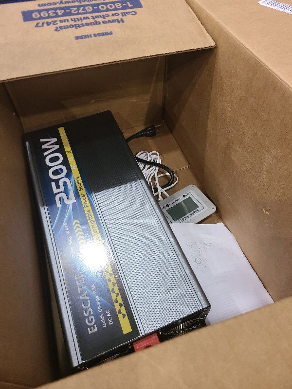 Photo 1 of 2500W Sump Pump Battery Backup System, Safe Back Up System for Emergency and Power Outage, Sump Pump Backup Power Supply with LCD Screen Remote Controller, Auto Switching
