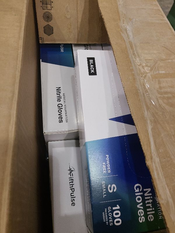 Photo 1 of Black Small Nitrile Gloves Case of 1000 - Medical Grade - Latex-Free, Powder-Free - Disposable Nitrile Gloves - Medical Exam, Lab, and Industrial Use