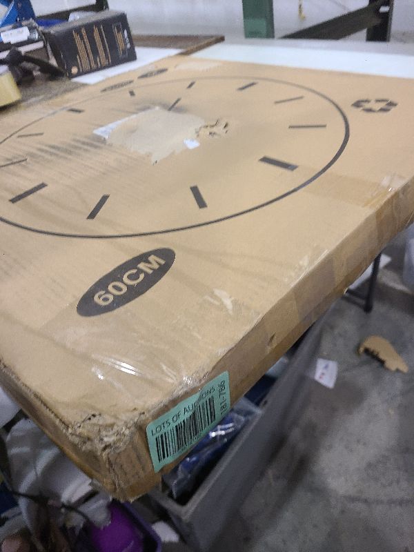 Photo 1 of 24 Inch Silent Large Wall Clock Battery Operated for Farmhouse Kitchen,Non-Ticking Retro Wall Clock with Big Numbers for Living Room,Vintage Wood Wall Clock for Bedroom Home Country Office School