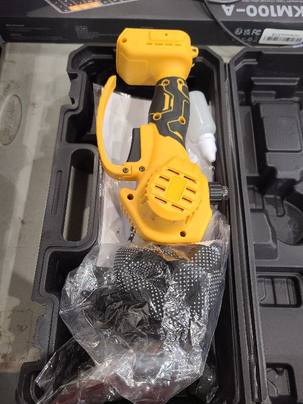 Photo 1 of Cordless Mini Chainsaw 6 Inch, Auto Oiler &Tool-Box, One-Hand Handheld Electric Portable Chainsaw, Super Power Small Chain Saws 2x2000mAh Battery Operated, Hand Saw for Tree Wood Cutting Ranger