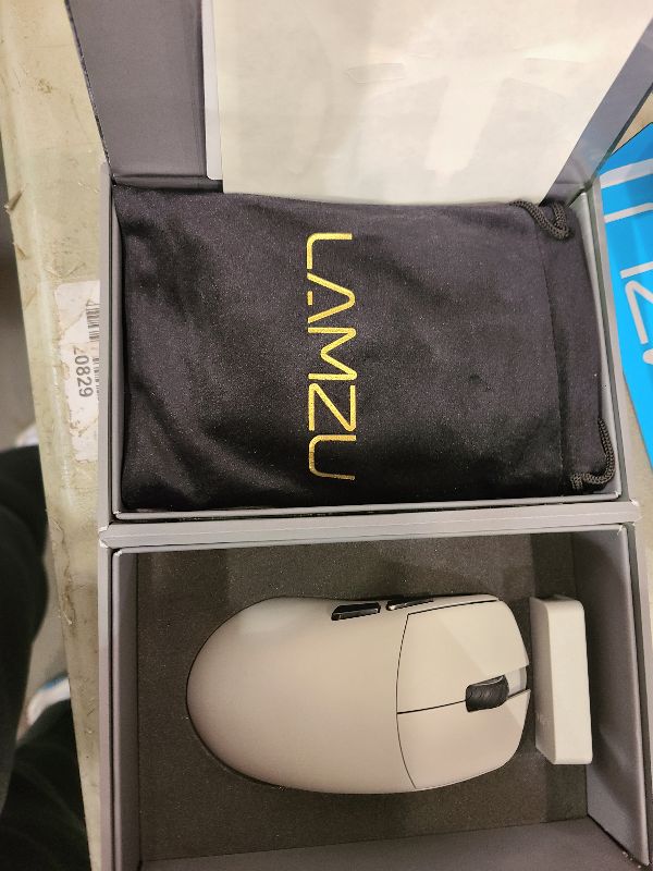 Photo 1 of Lamzu Maya 4K Wireless Gaming Mouse, Ultra Lightweight 45g, Huanno Mechanical Switch,26000 DPI, Symmetrical, MCU Nordic 52840, Silver TTC Encoder, PAW3395 Sensor-4K Dongle Included (Gray)
