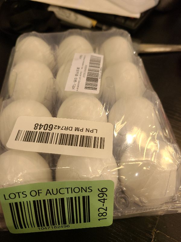 Photo 1 of 12 Pieces Wooden Fake Eggs, White Wooden Easter Egg Wood Eggs for Easter Crafts Home Decor, Great for Easter DIY Decorations