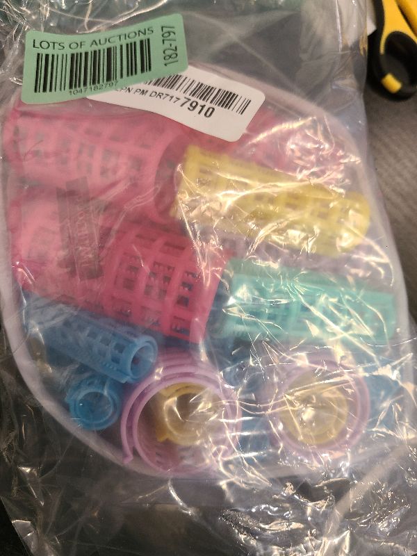 Photo 1 of 30 Pieces Plastic Hair Rollers - Self-Grip Curlers in 5 Sizes, No Heat Required for DIY Hair Styling and Salon Use