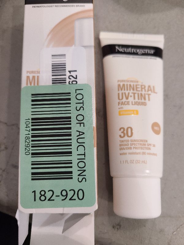Photo 1 of Neutrogena Purescreen+ Tinted Sunscreen for Face with SPF 30, Broad Spectrum Mineral Sunscreen with Zinc Oxide and Vitamin E, Water Resistant, Fragrance Free, Medium, 1.1 fl oz