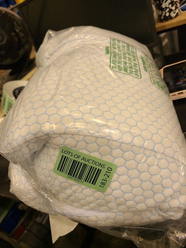 Photo 1 of DONAMA Cervical Pillow for Neck and Shoulder,Contour Memory Foam Pillow,Ergonomic Neck Support Pillow for Side Back Stomach Sleepers with Pillowcase-Standard Size
