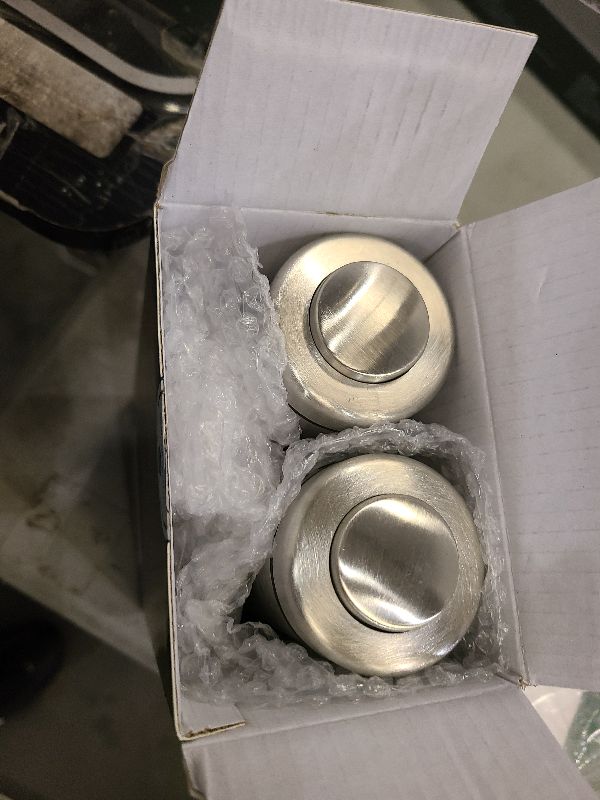 Photo 1 of Electric Salt and Pepper Grinder Set - Battery Operated, Stainless Steel Mills with Adjustable Fine & Coarseness, One Handed Operation, Ceramic Burr, LED Light and Complimentary Mill Rest Tray