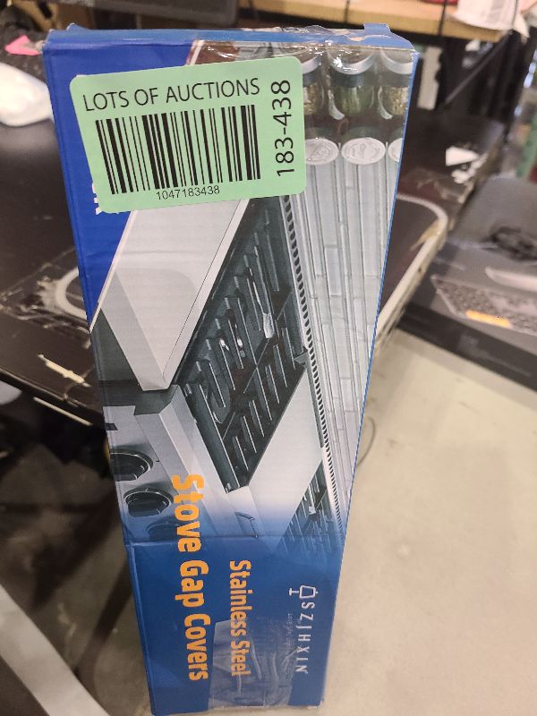 Photo 1 of SZJHXIN Stove Gap Filler, Stove Gap Covers Stainless Steel, Adjustable 13.8-27.5 In(2 Pack), Heat Resistant, Gas Stove Side Gap Protector, Silver