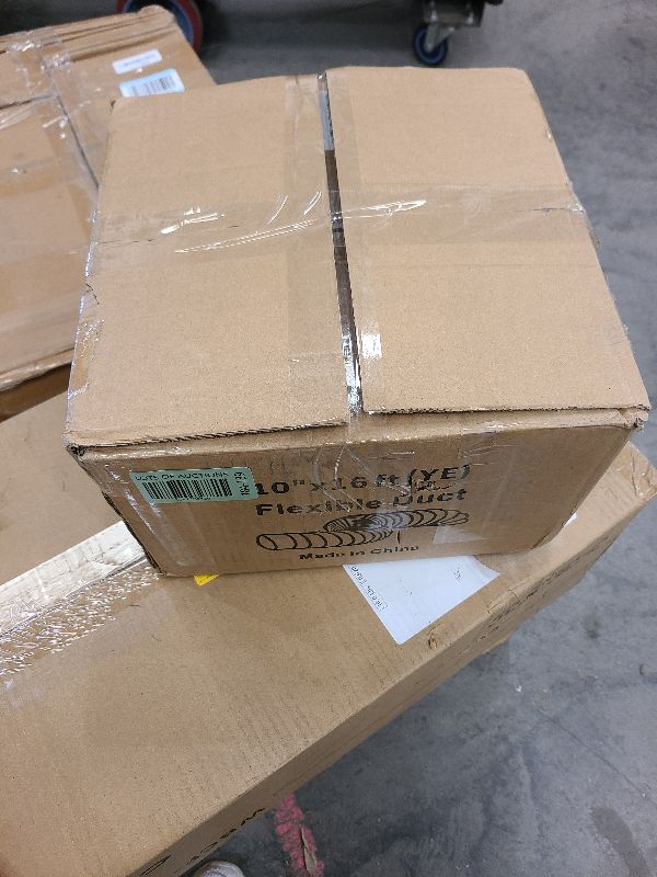 Photo 1 of 16FT Ducting Hose 10IN PVC Flexible Duct Hosing with Adjustable Rope S Hook & Steel Support for Utility Blower Exhaust Fan (10''x16ft)