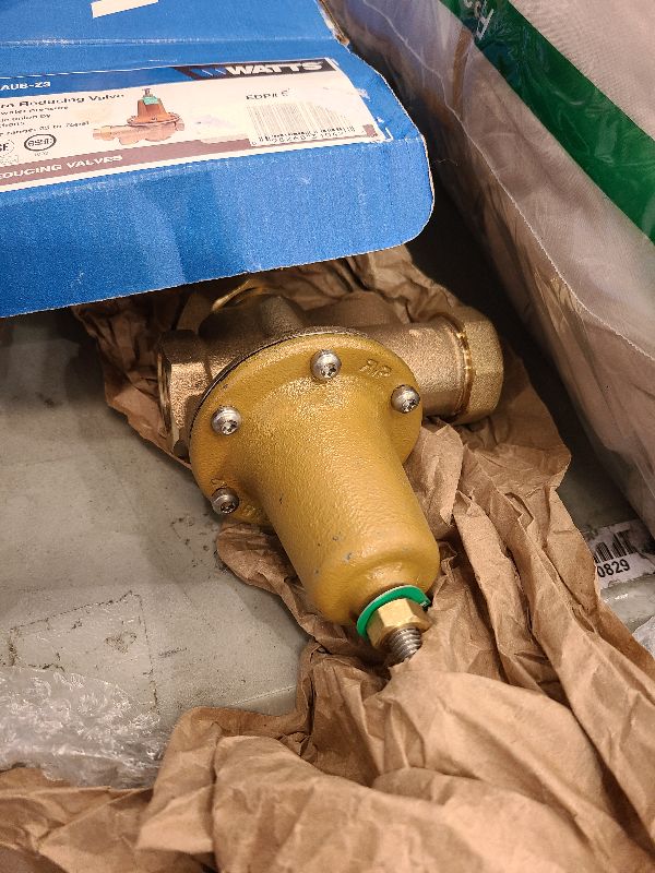 Photo 1 of Watts LF25AUB-Z3 Series 1" Lead-Free Cast Copper Silicon Alloy Water Pressure Reducing Valve, NPT Female Union x NPT Female Outlet, Polymer Seat, Adjustable Pressure 25 to 75 psi, Maximum 300 psi