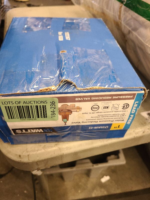 Photo 1 of Watts LF25AUB-Z3 Series 1" Lead-Free Cast Copper Silicon Alloy Water Pressure Reducing Valve, NPT Female Union x NPT Female Outlet, Polymer Seat, Adjustable Pressure 25 to 75 psi, Maximum 300 psi