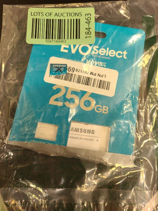Photo 1 of SAMSUNG EVO Select microSDMemory Card + Adapter, 256GB microSDXC, Up-to 160 MB/s, 4K UHD, UHS-I, C10, U3, V30, A2, for Mobile Phone, Smartphones, Nintendo-Switch, and Tablets (MB-ME256SA/AM)