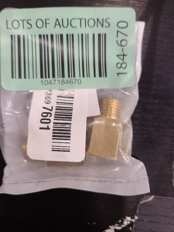 Photo 1 of 3/8 Inch Female to 1/4 Inch Male Reducer Adapter, NPT Brass Pipe Fittings Adapter, Brass Reducer Pipe Extension Connector, Pack of 2