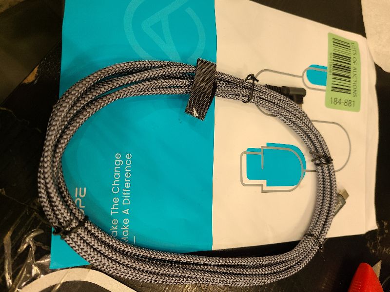 Photo 1 of AINOPE 240W USB C to USB C Cable Right Angle [10FT] C to C Cable Fast Charging,USBC to USBC Charger Cord Type C Fits iPhone 16 15 Pro Max Plus,MacBook,iPad Pro,Samsung Galaxy S25,Pixel,All Devices
