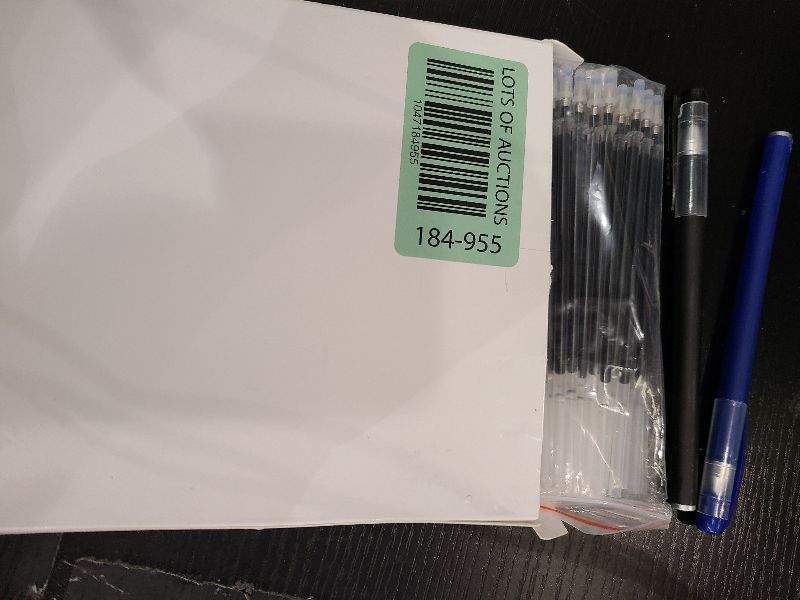 Photo 1 of Twokiln Gel Pen Refills 0.5 mm,100 Pack Pen Ink Refills,Blue Ink Pen Refill,0.5 mm Metal Tip,Size 130mm/5.1 inches,Send 2 Extra Pens,Smooth Writing.