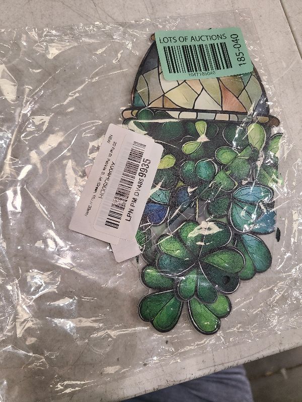 Photo 1 of 2D Flat St. Patricks Day Shamrock Suncatcher Acrylic Green Clover Window Hanging Ornament Irish Festival Decorations Indoor Outdoor Flat (Green, 16cm*20cm)