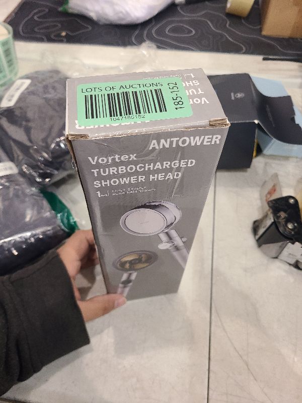 Photo 1 of ANTOWER High Pressure Water Saving Handheld Propeller Shower head with filters Vortex shower head pause switch hydro jet shower head Easy Install Turbo Shower Head 360 Degrees Rotating
