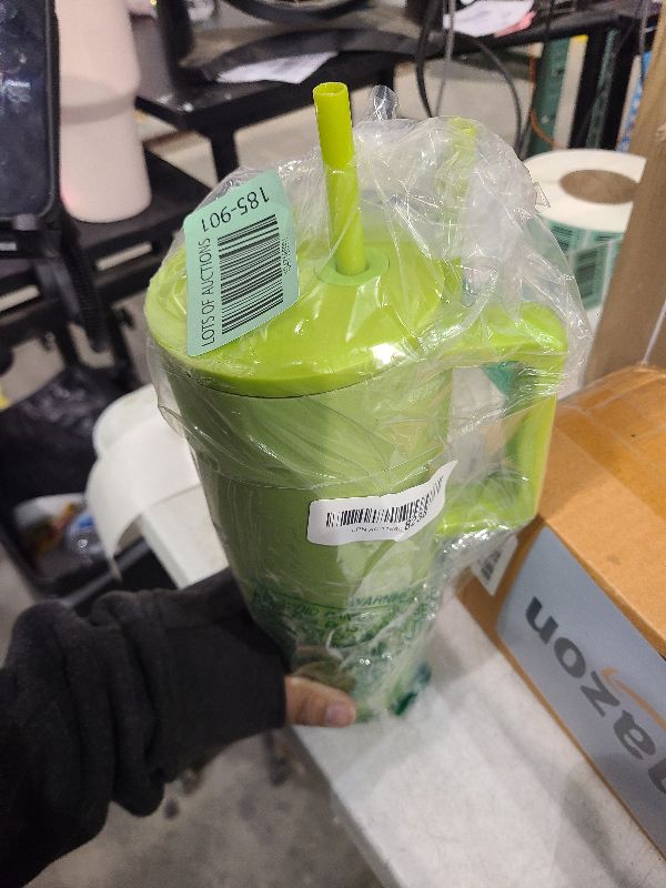 Photo 1 of Simple Modern 40 oz Trek Tumbler with Handle and Straw Lid | Cup Holder Friendly Insulated Stainless Steel Travel Mug | Green Apple