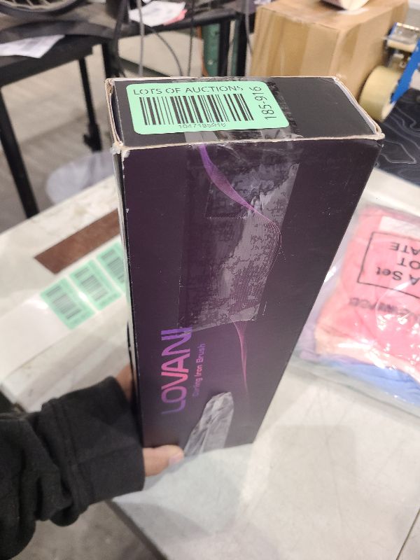 Photo 1 of LOVANI Curling Iron Brush,Hair Curling Wand with 1 Inch Ceramic Tourmaline Ionic Barrel,Dual Voltage Instant Heat Up Travel Hair Curler