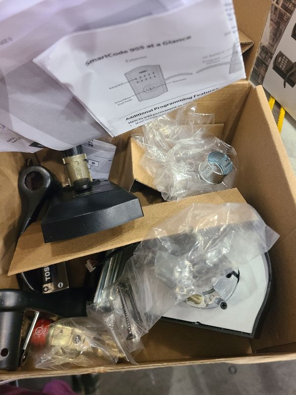 Photo 1 of Kwikset SmartCode 955 Pembroke Light Commercial 10-Button Keypad Electronic Lever, Featuring Convenient Keyless Entry, 3-Year Batter Life and High Traffic Durability Venetian Bronze
