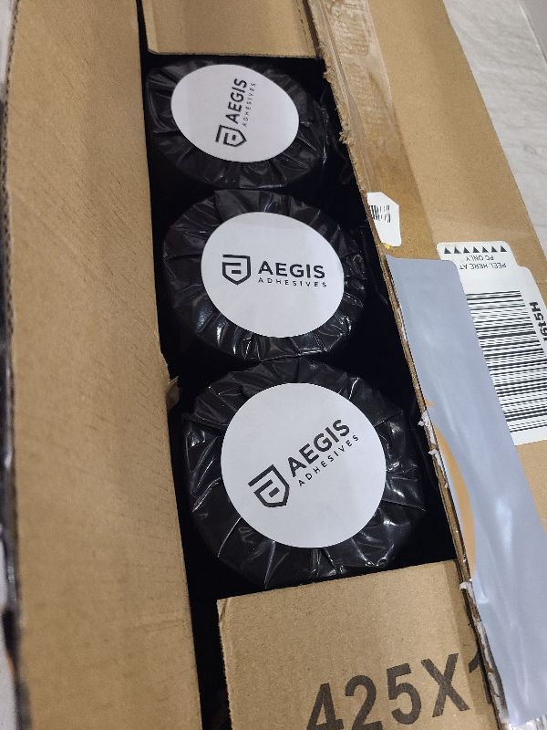 Photo 1 of Aegis Adhesives - 4" X 4" Square Direct Thermal Labels Compatible with Rollo, Zebra, and Other Desktop Label Printers (10 Rolls, 350/Roll)