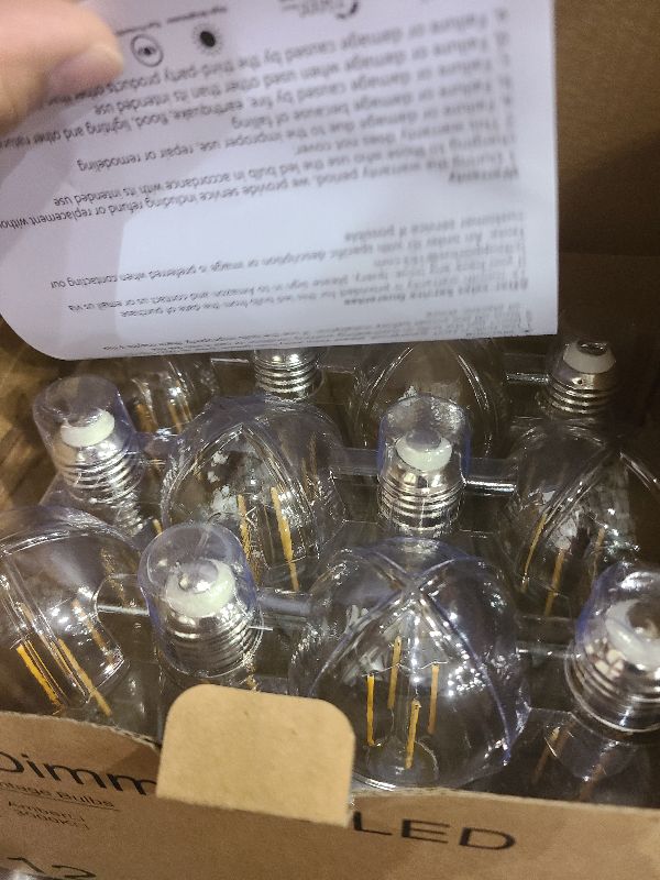Photo 1 of 12Packs ST64 Large Vintage LED Edison Bulbs, 60W Equivalent 7W, 800Lumens, Dimmable Antique LED Filament, 2700K Warm White, E26 Medium Base Light Bulbs High Brightness Clear Glass for Bedroom Office