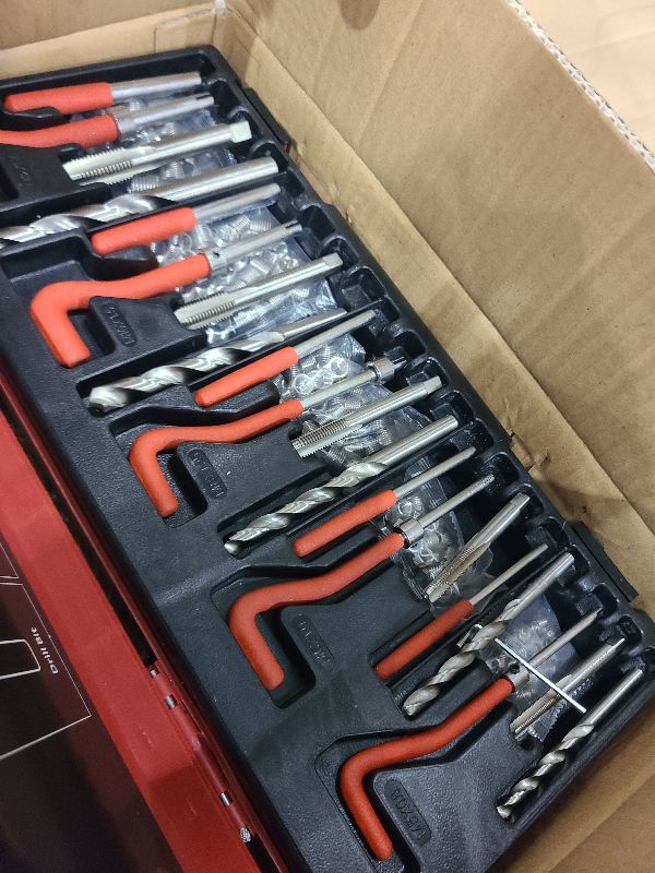 Photo 1 of Reywoo 150 PC Helicoil Thread Repair Kit, Metric Helicoil Kit with HSS Drill Bits Inserts Taps Break Off Tools, Rethreading Tools in M5 M6 M8 M10 M12 Sizes