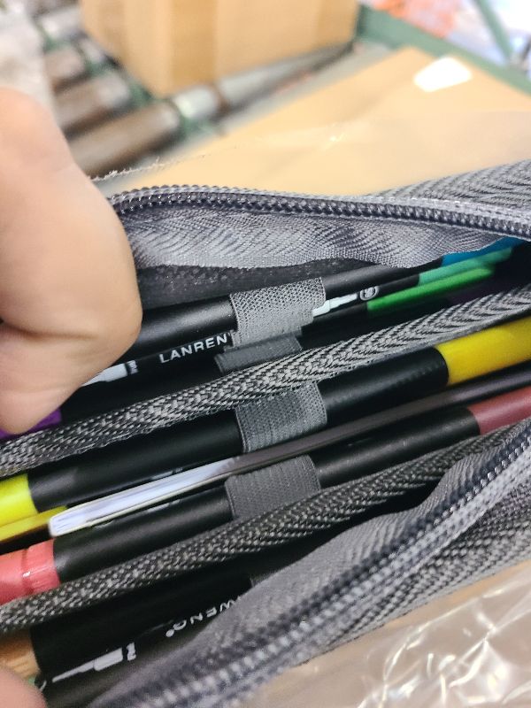 Photo 1 of 120 Colors Duo Tip Brush Markers Art Pen Set,LANRENWENG Fine Brush Tip Colored Pens Set with Canvas Bag,Markers for Adult Coloring Books Drawing Sketching Note taking Lettering Calligraphy