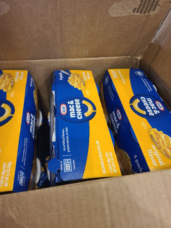 Photo 1 of (6 pack) Kraft Original Mac N Cheese Cups Easy Microwavable Dinner, 4 ct Pack, 2.05 oz Cups, Shelf-Stable