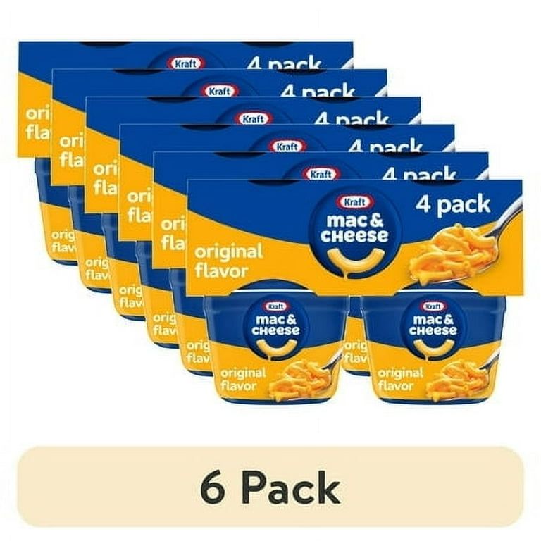 Photo 1 of (6 pack) Kraft Original Mac N Cheese Cups Easy Microwavable Dinner, 4 ct Pack, 2.05 oz Cups, Shelf-Stable