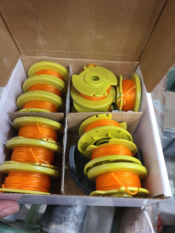 Photo 1 of A ANLEOLIFE .080in Twisted Line Spool #AC80RL3 for RYOBI Cordless Auto-Feed String Trimmers 18v 24v and 40v,11ft-Long (12 Spools & 2 Cap)