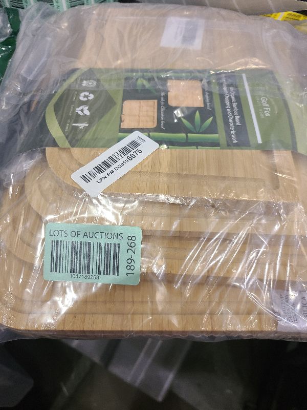 Photo 1 of 4-PCS Bamboo Cutting Board Set, Wood Cutting Board for Kitchen with Innovative Stand, Juice Groove & Handle, Double Sided for Chopping & Charcuterie Board, Kitchen Gift for Home Cooks, For Meat &Fruit