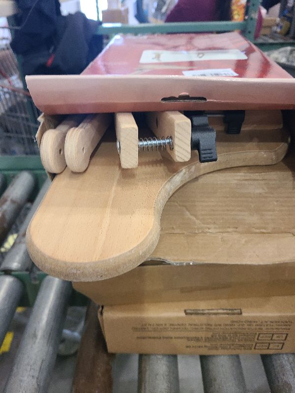 Photo 1 of Adjustable Embroidery Table Stand with Swivel Holder, Cross Stitch Hoop Stand, Embroidery Hoop Holder. Hand Polished Natural Wood