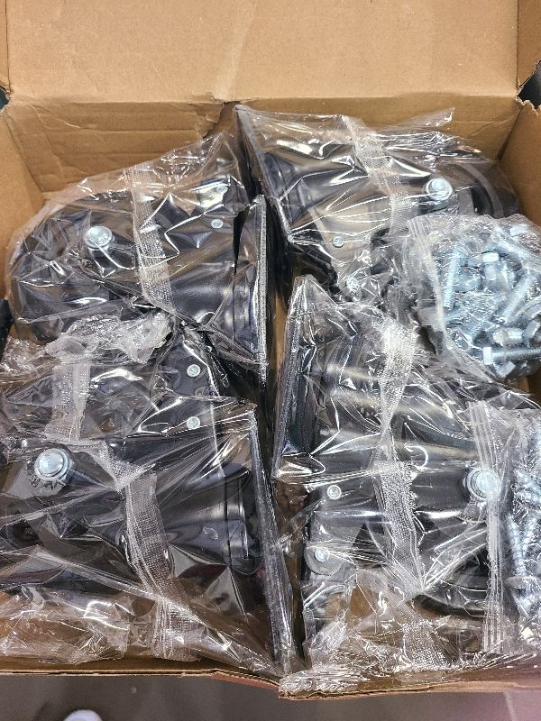 Photo 1 of 4 Inch Caster Wheels, Heavy Duty Casters Set of 4, Swivel Casters with Brake 2200 Lbs, Locking Industrial Top Plate Casters Wheels for Furniture and Workbench Cart(Two Hardware Kits Include)