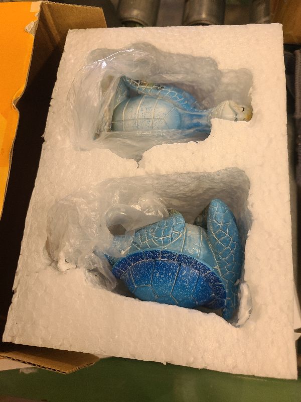 Photo 1 of 2Pcs Sea Turtle Meditating Yoga Statues - Beach & Home Office/Bedroom Decor - Resin Zen Turtle Figurines for Beachy Decor