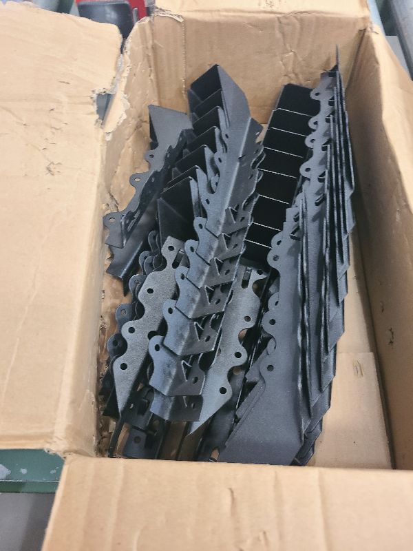 Photo 1 of 25 Pcs Black Joist Hangers 2x8, Rafter Brackets , Hurricane Straps for 2x8 Face Mount Joist Hangers 2X8 for Shed/Barn/Coop/Porch/Truss/Decks, Structurally Sound and Aesthetically Pleasing