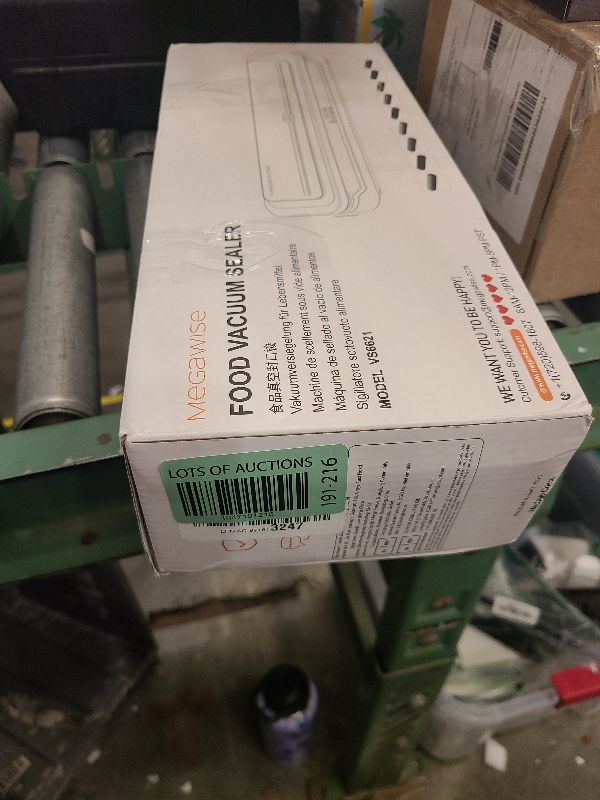 Photo 1 of MEGAWISE 2025 Powerful Vacuum Sealer Machine | Compact Design | One-Touch Automatic | Seal in 10-20 Seconds | Dry, Moist, Wet, and Cold Modes | With 10 Vacuum Bags & Built-in Cutter (Grey)