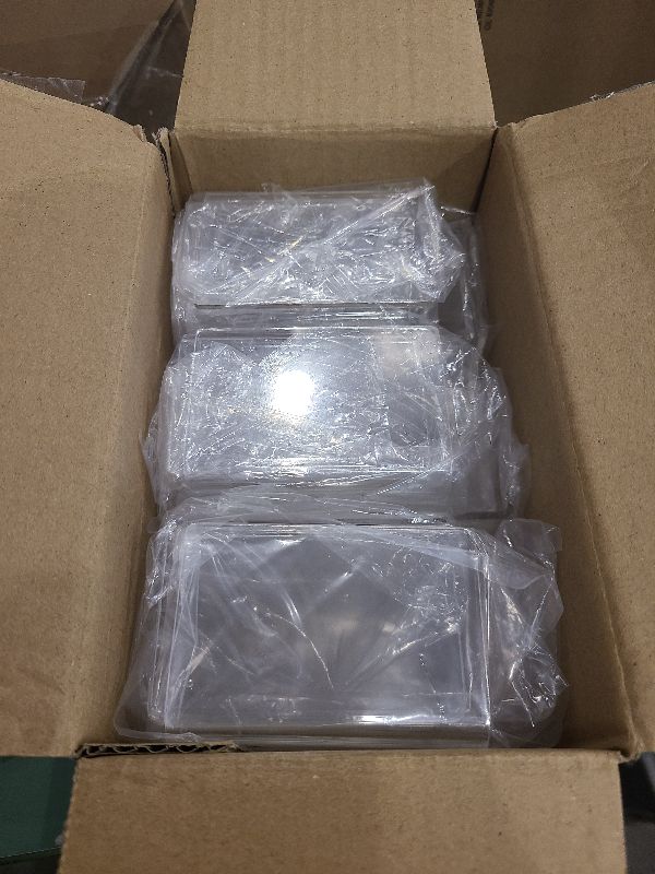 Photo 1 of 12 Packs Clear Acrylic Display Risers Showcase for Jewelry, Risers Display for Funko POP Figures,Clear Cake Stands for Candy Dessert Table Decorations 4" x 3''x 2'' (12 PC)…