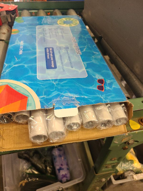 Photo 1 of 10.5 Foot Aluminum Telescopic Swimming Pool Pole - 8 Adjustable Connecting Sections, Expandable Step-Up Length - Attach Connect Skimmer Nets, Rakes, Brushes, Vacuum Heads, Maintenance